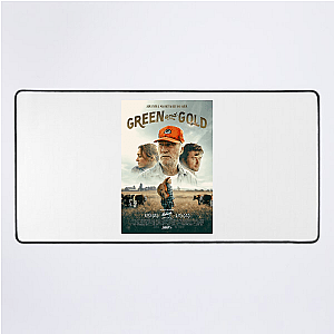 Green and Gold Drama Unfolds Green And Gold Mouse Pads