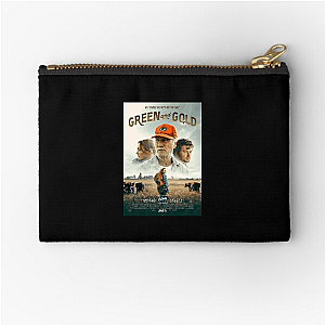 Green and Gold Drama Unfolds Green And Gold Zipper Pouches