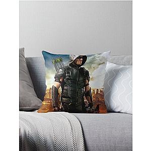 Green Arrow Throw Pillow