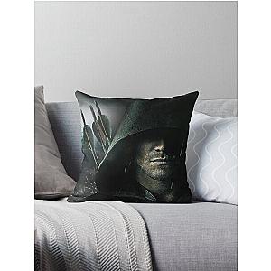 Green Arrow Wallpaper Throw Pillow