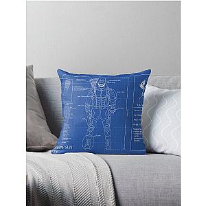 Green Arrow Blue Prints Throw Pillow