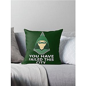 Green arrow Throw Pillow