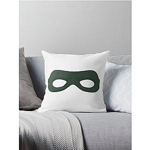 green arrow mask Throw Pillow