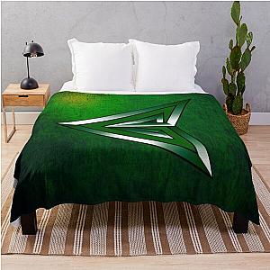 Green Arrow Modern Logo Throw Blanket