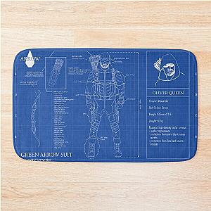 Green Arrow Blue Prints Bath Mat