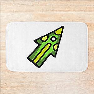 Dynamic Green Arrow Bath Mat