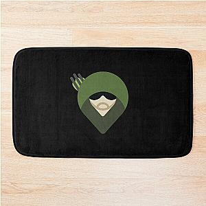 Oliver Queen aka Green Arrow of Arrowverse Location Pin Graphic Icon Bath Mat