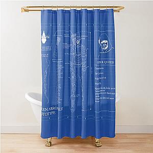 Green Arrow Blue Prints Shower Curtain