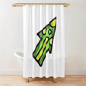 Dynamic Green Arrow Shower Curtain