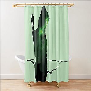 Green Arrow Silhouette  Shower Curtain