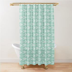 Blue Green Arrows Shower Curtain