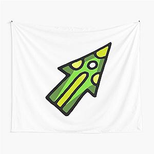 Dynamic Green Arrow Tapestry