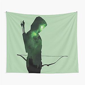 Green Arrow Silhouette  Tapestry