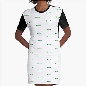 Green Arrow Graphic T-Shirt Dress