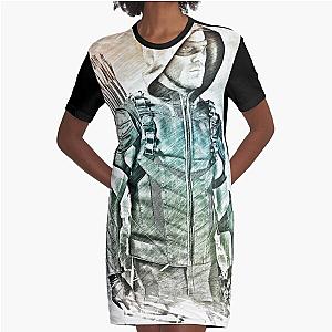 Green Arrow Graphic T-Shirt Dress