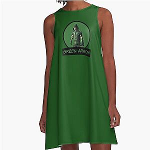 Green Arrow - Oliver Queen - Comic Book Text A-Line Dress