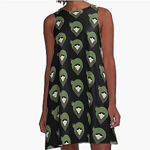 Oliver Queen aka Green Arrow of Arrowverse Location Pin Graphic Icon A-Line Dress