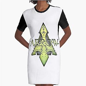 Green Arrow Graphic T-Shirt Dress