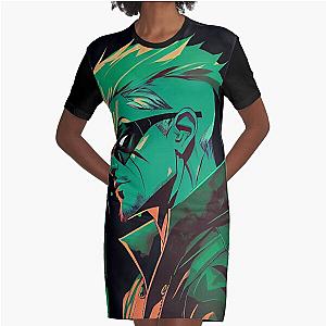 Green Arrow Graphic T-Shirt Dress