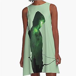 Green Arrow Silhouette  A-Line Dress