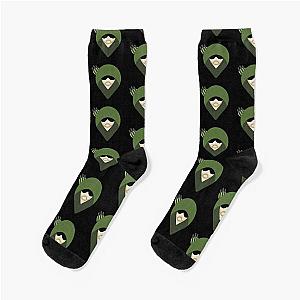 Oliver Queen aka Green Arrow of Arrowverse Location Pin Graphic Icon Socks