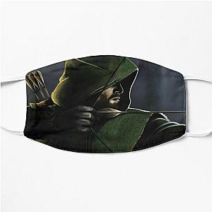 Oliver Queen the Green Arrow pulling the bow Flat Mask