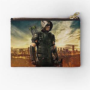 Green Arrow Zipper Pouch