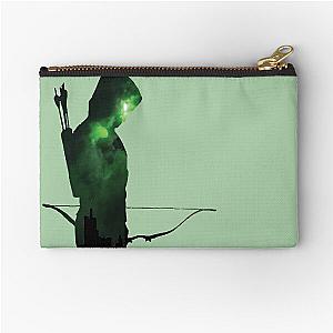 Green Arrow Silhouette  Zipper Pouch