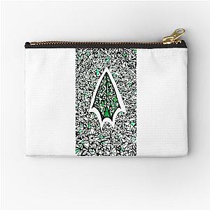 Abstract Green Arrow Zipper Pouch