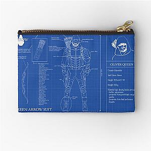 Green Arrow Blue Prints Zipper Pouch