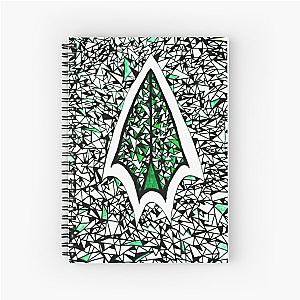 Abstract Green Arrow Spiral Notebook