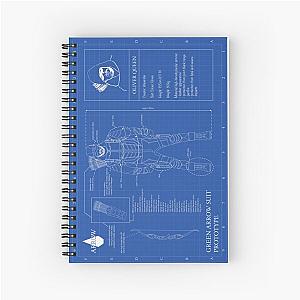 Green Arrow Blue Prints Spiral Notebook