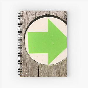 Green arrow Spiral Notebook