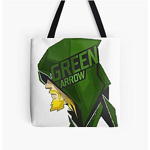 Green Arrow All Over Print Tote Bag