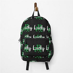 Lucky Shamrock Happy St Paddy's Day check Backpack