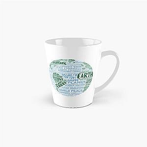 Protect Earth - Blue Green Words for Earth Tall Mug