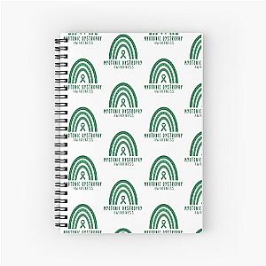 Myotonic Dystrophy DM Green Rainbow Ribbon Awareness  Spiral Notebook