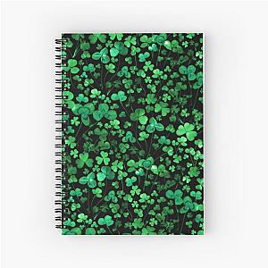 Evening Green Shamrocks Spiral Notebook