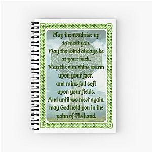 Green Irish Blessing Spiral Notebook