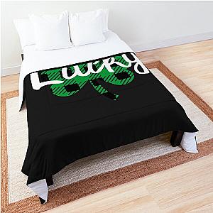 Lucky Shamrock Happy St Paddy's Day check Comforter