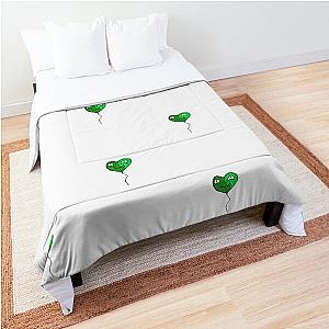 Happy green Valentines Day oil text heart  Comforter