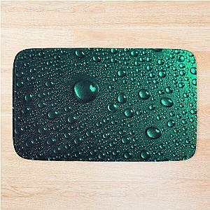 Green Water Drops Bath Mat