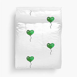 Valentines day green cartoony heart  Duvet Cover