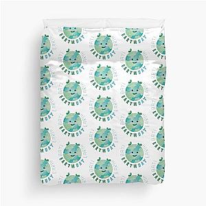 Earth Day over green Duvet Cover