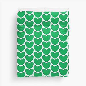 green heart Duvet Cover