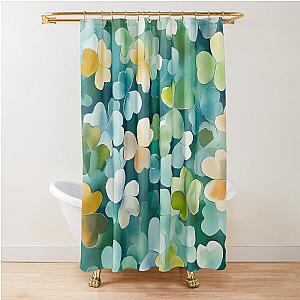 Hundreds of Abstract Clovers – St. Patrick's Day Watercolor Art Print Shower Curtain