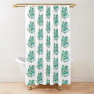 Earth Day over green Shower Curtain