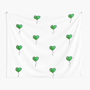 Valentines day green cartoony heart  Tapestry