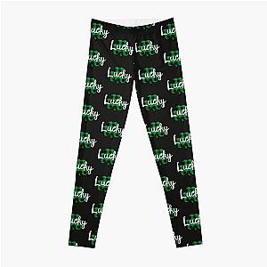 Lucky Shamrock Happy St Paddy's Day check Leggings