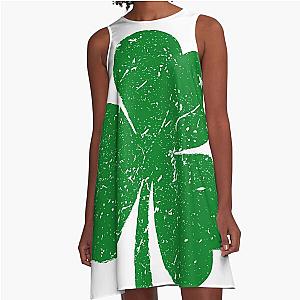 Distressed Green Shamrock St. Patrick's Day A-Line Dress